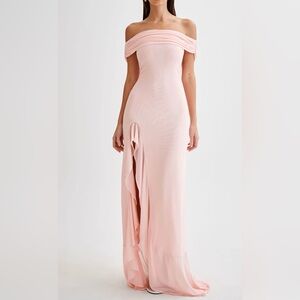 Meshki Strapless Blush Gown